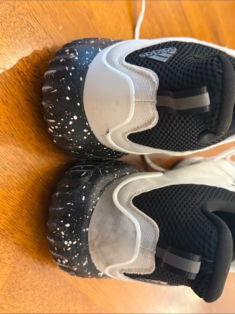 adidas White & Black Speckled Sole Trainers size 16